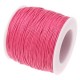 Cordón algodon encerado de 1mm - Rojo rosado brillante